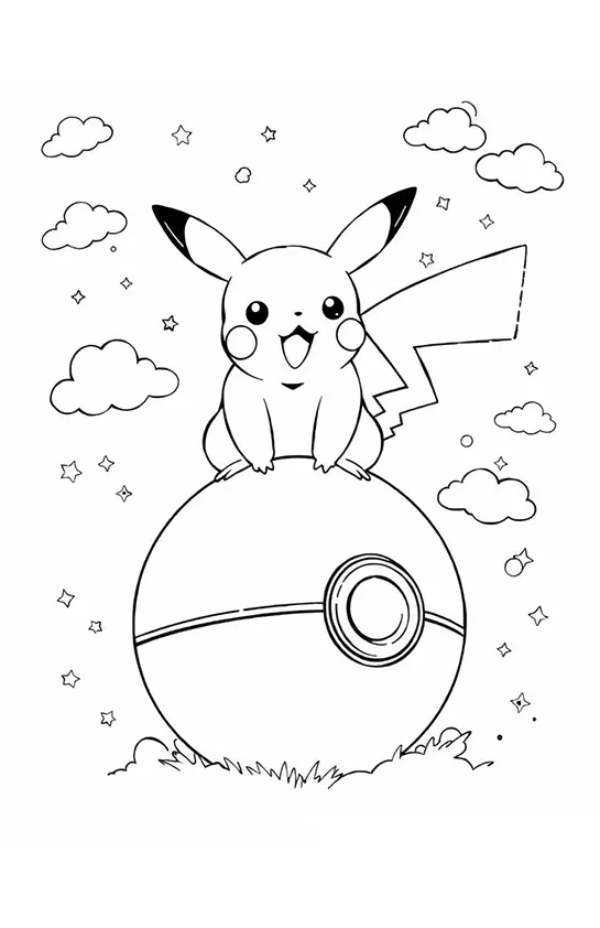 Pikachu Coloring Pages – 019