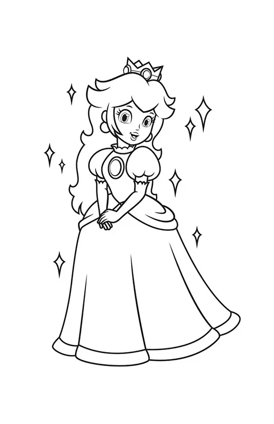 Princess Peach Coloring Pages – 013