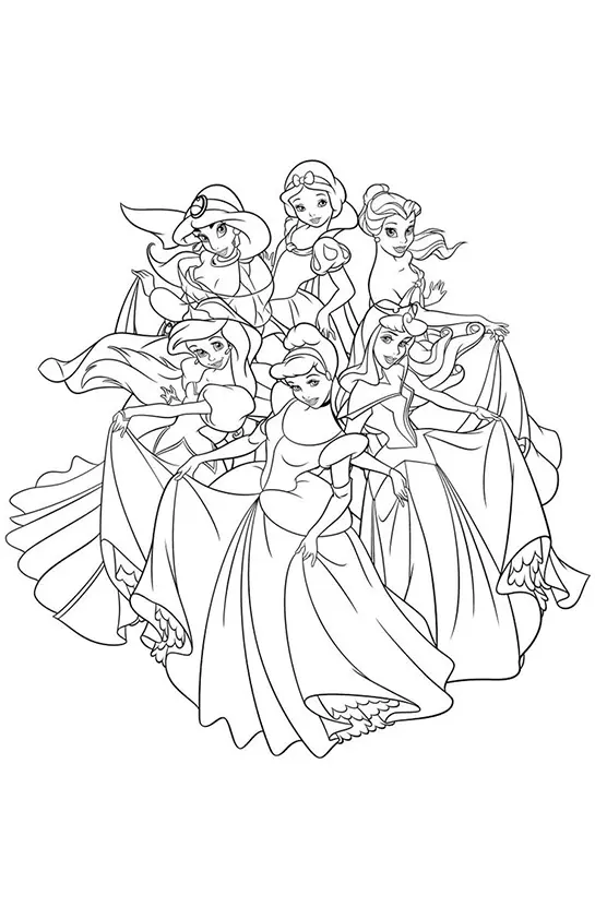 Princesses Coloring Pages – 028