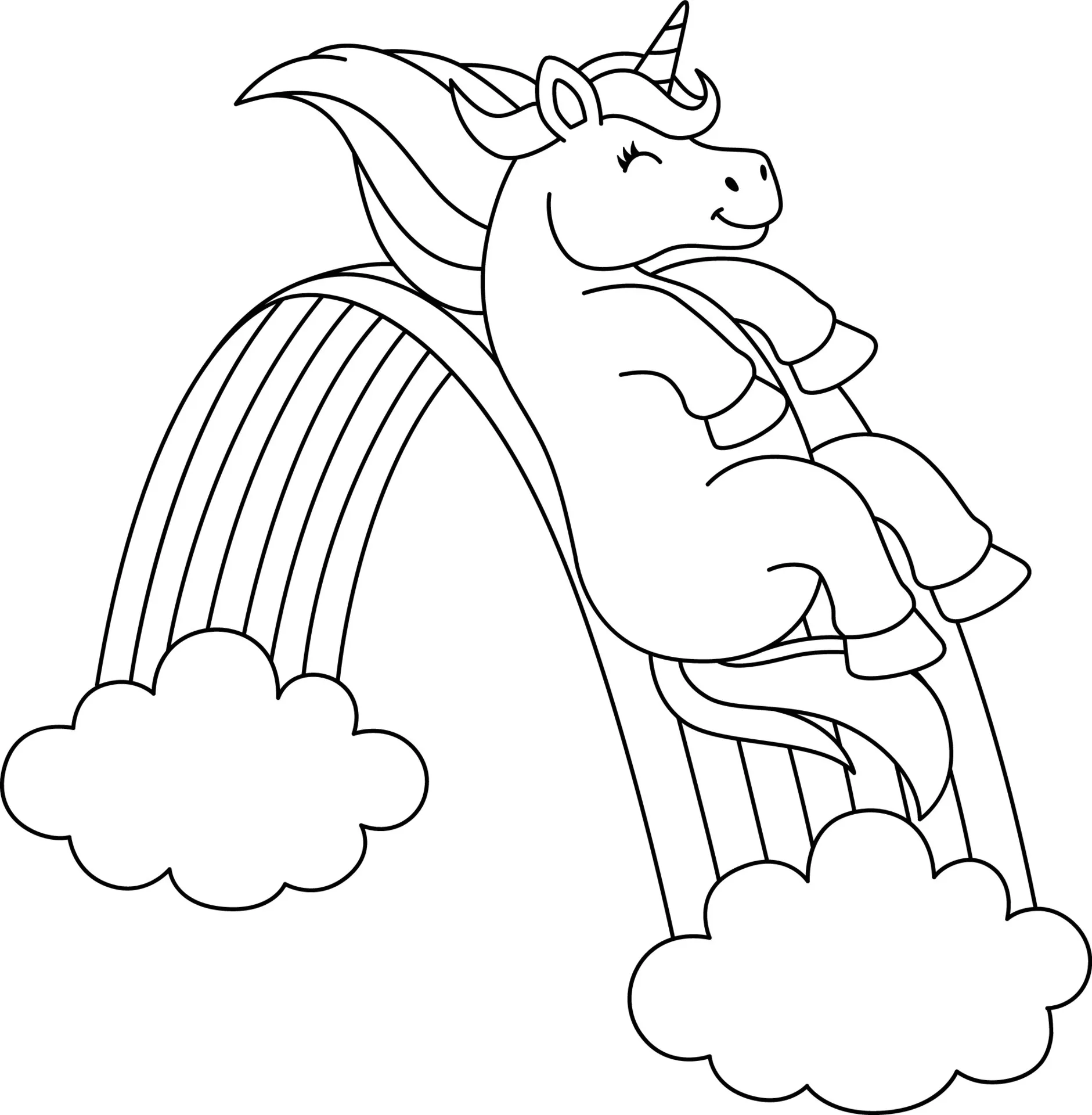 Rainbow Coloring Pages – 006