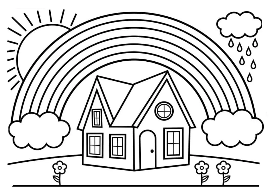 Rainbow Coloring Pages – 010