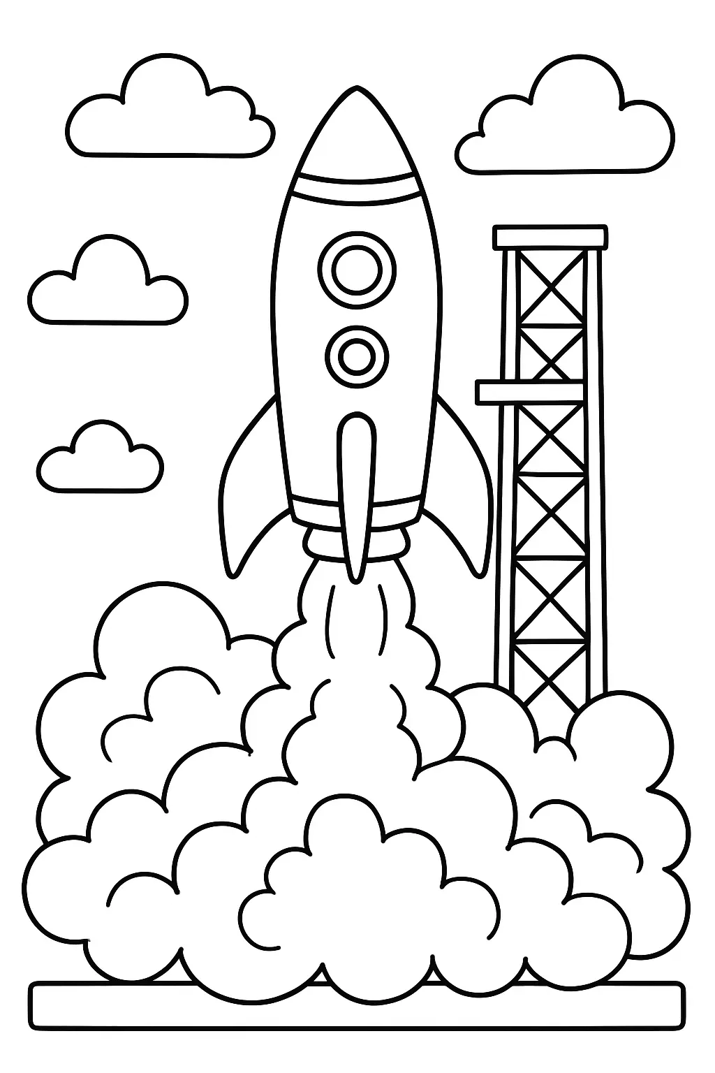 Rocket Coloring Pages – 015