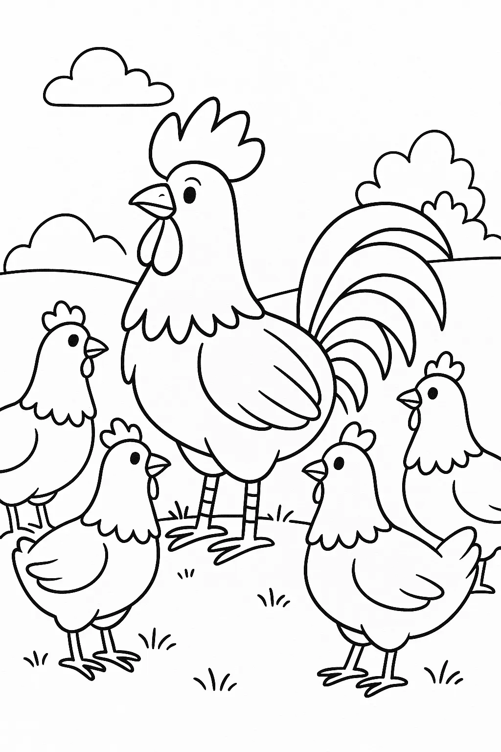 Rooster Coloring Pages – 012
