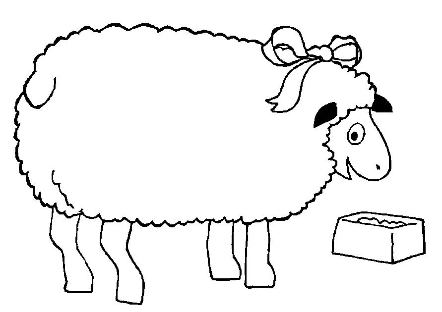 Sheep Coloring Pages – 018
