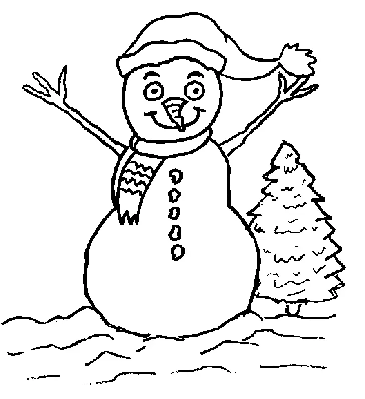 Snowmen Coloring Pages – 006