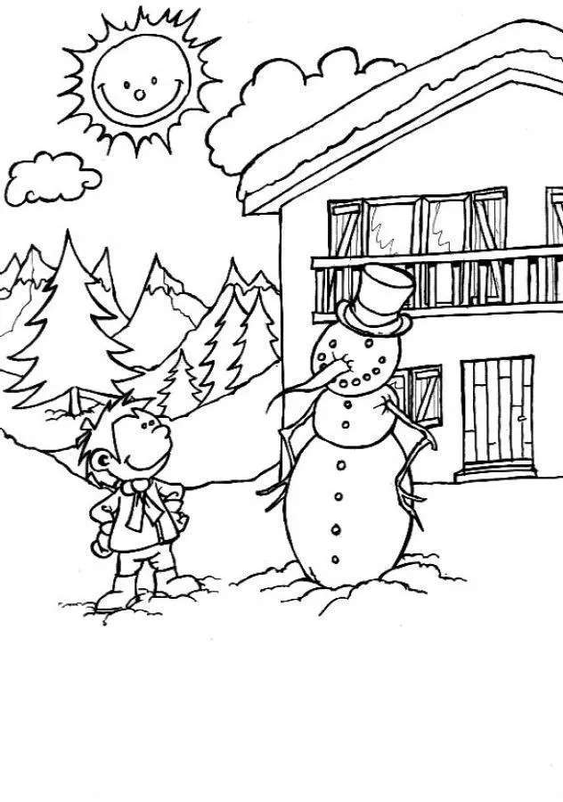 Snowmen Coloring Pages – 012