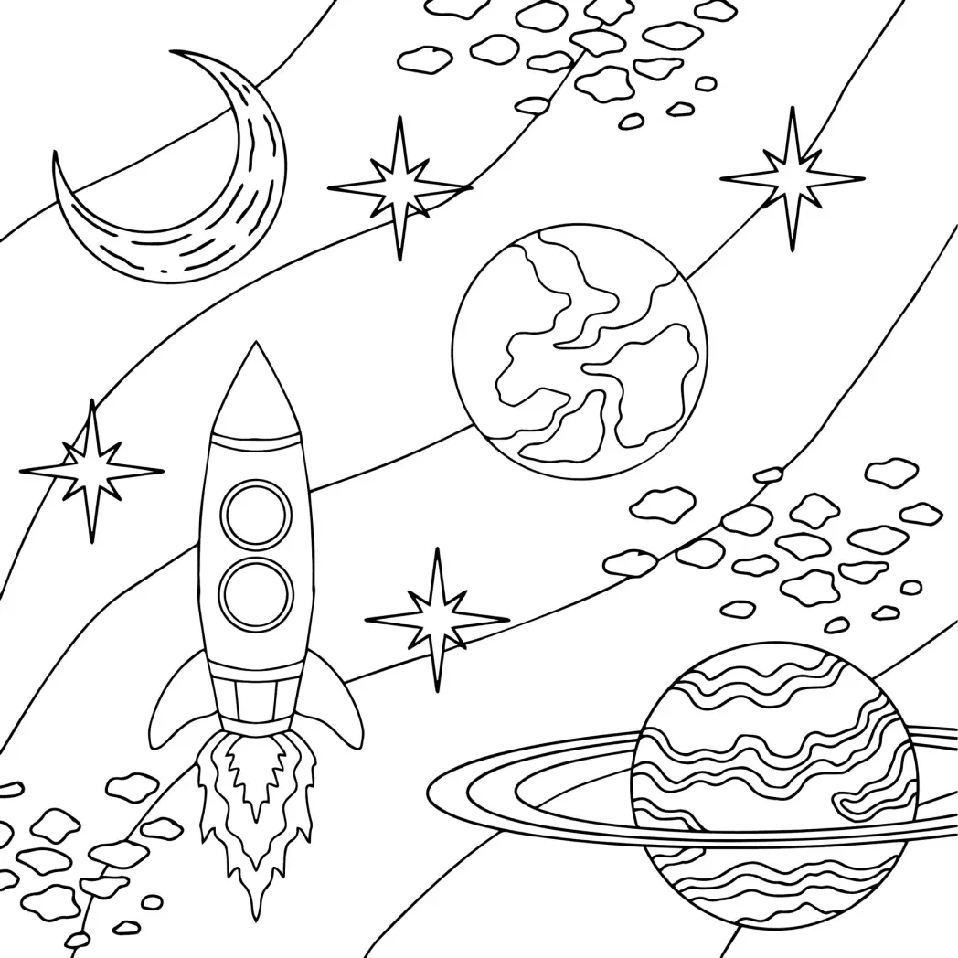 Solar System Coloring Pages – 008