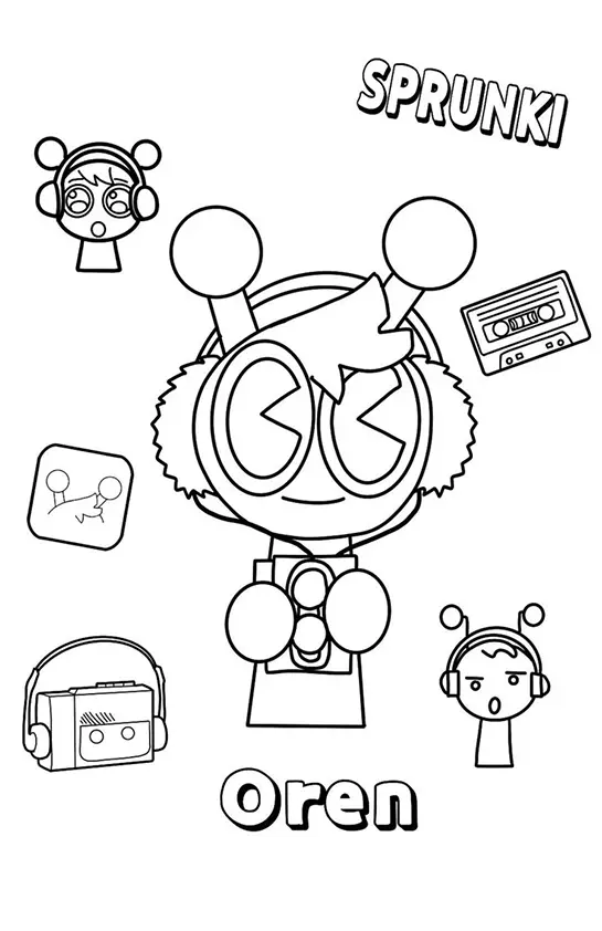 Sprunki Coloring Pages – 011