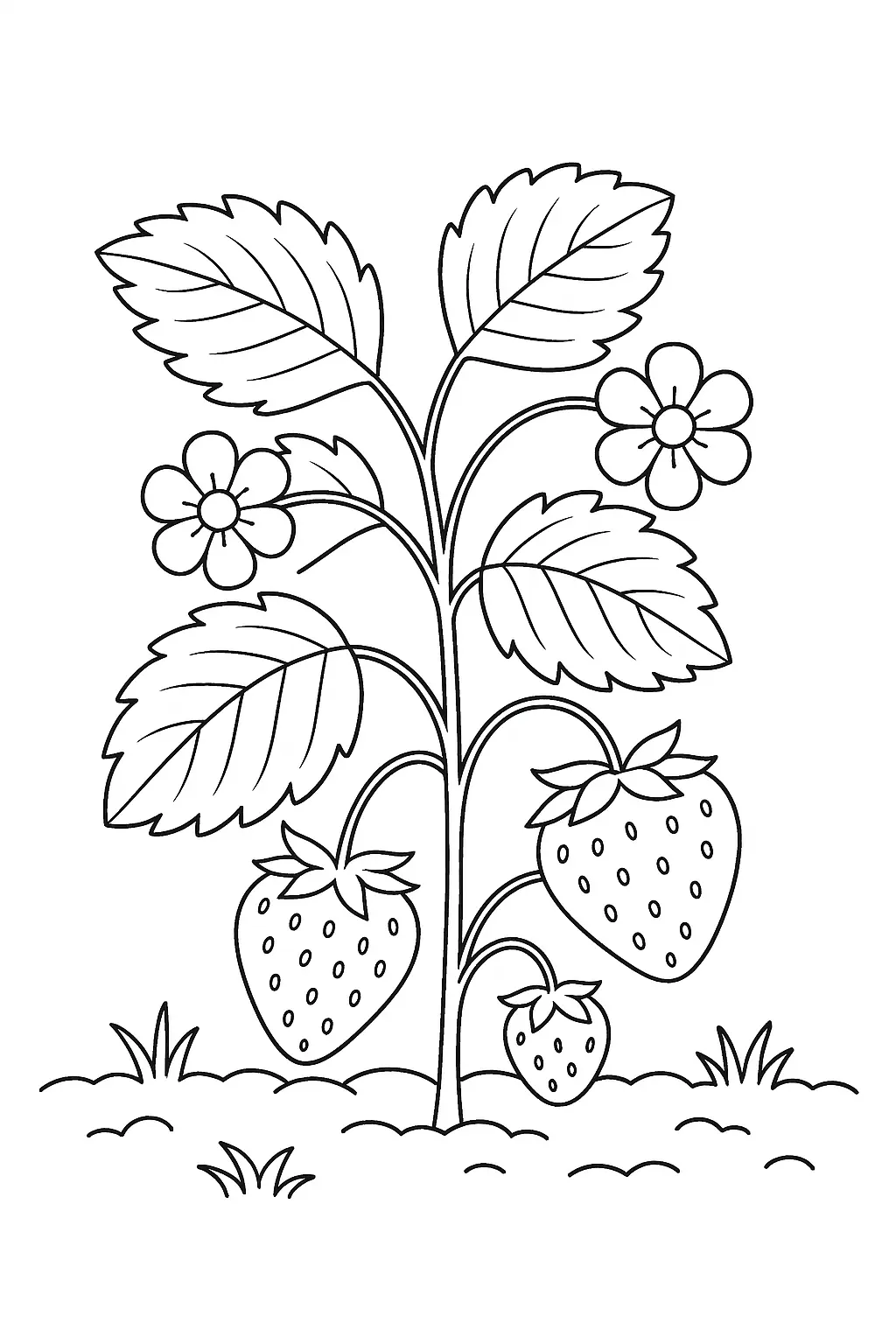 Strawberry Coloring Pages – 009