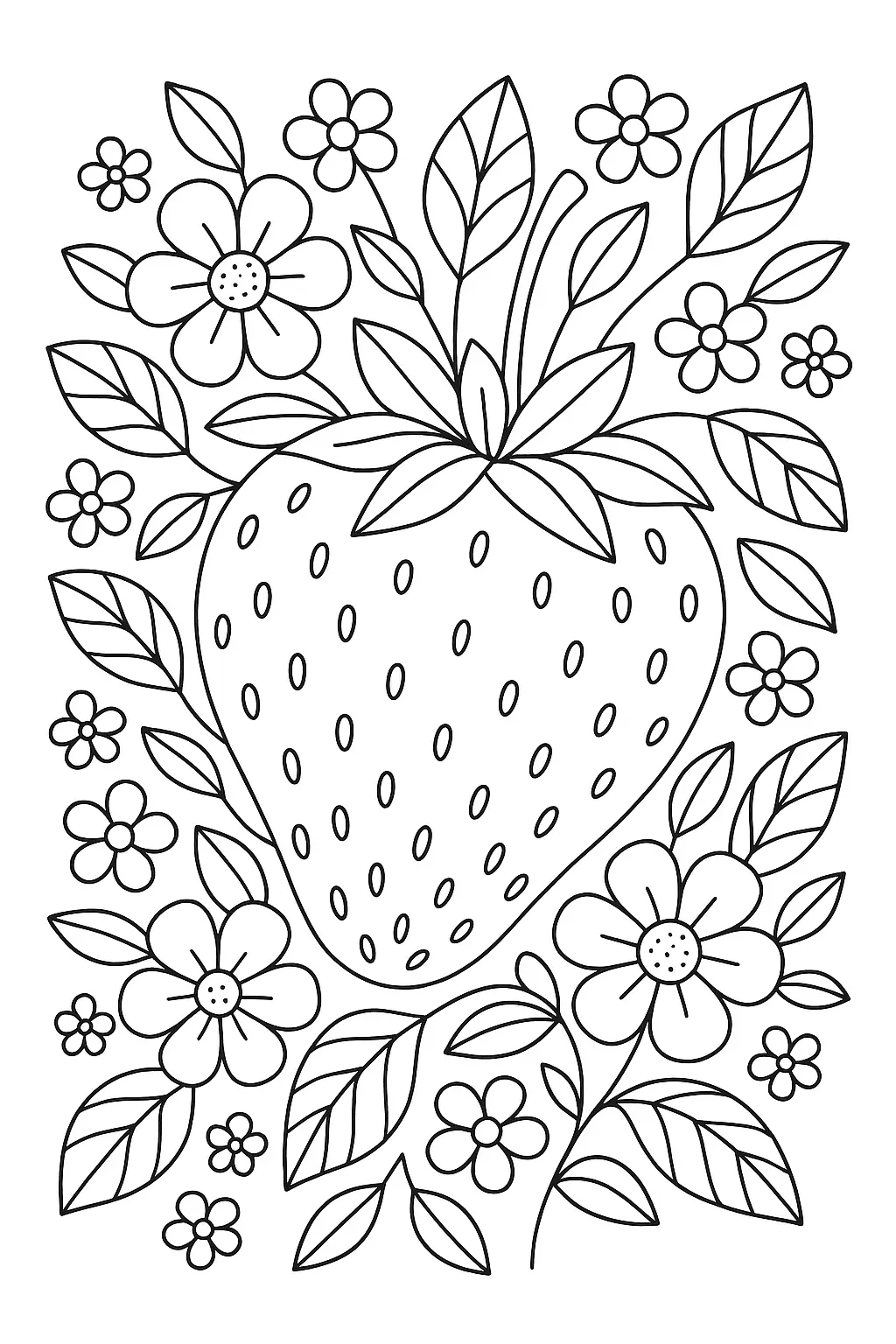 Strawberry Coloring Pages – 012