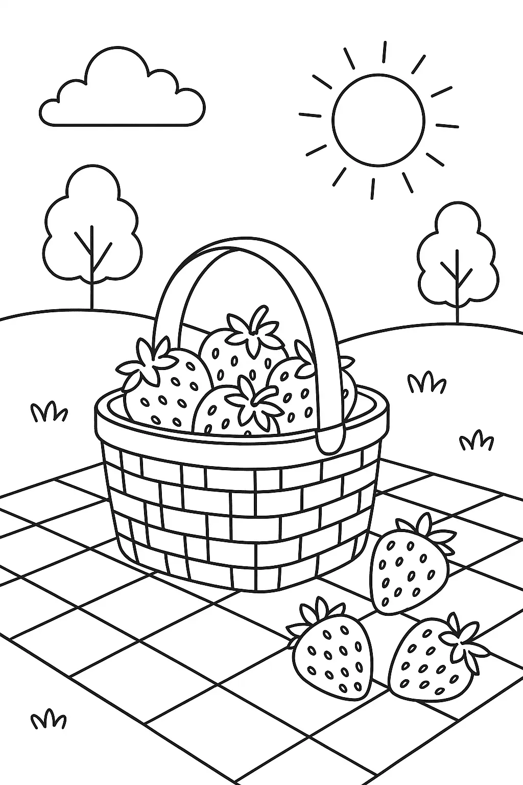 Strawberry Coloring Pages – 019