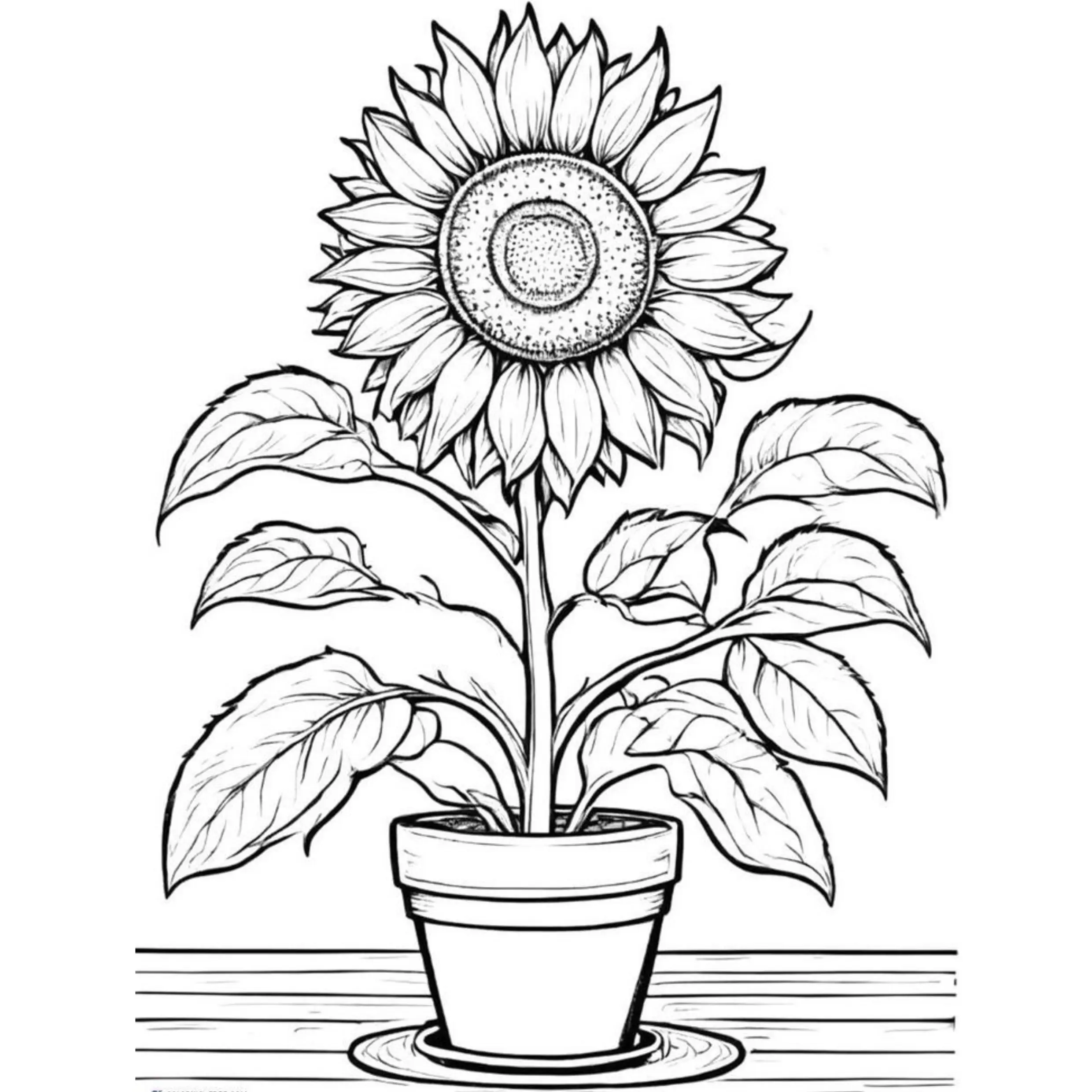 Sunflower Coloring Pages – 008