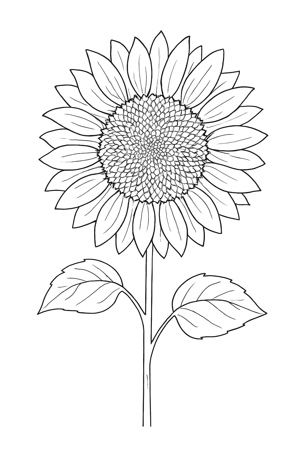 Sunflower Coloring Pages – 017