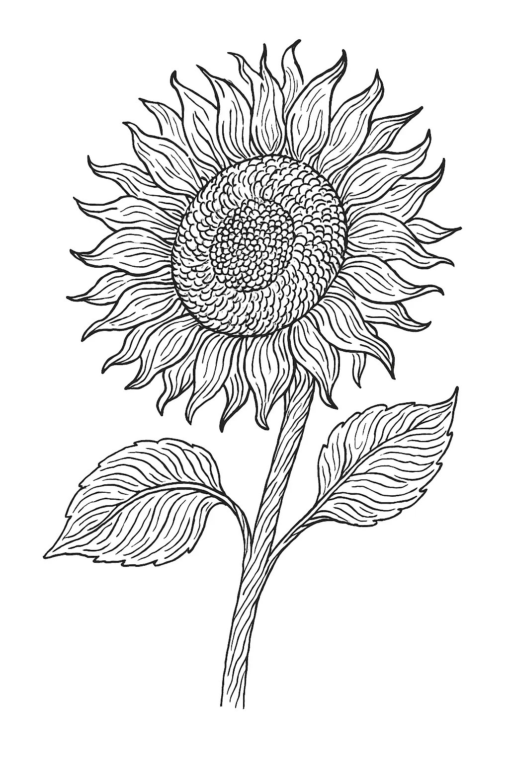 Sunflower Coloring Pages – 018