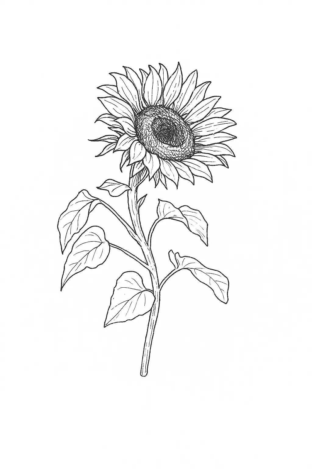 Sunflower Coloring Pages – 019