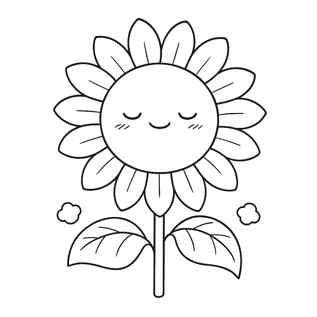 Sunflower Coloring Pages – 020