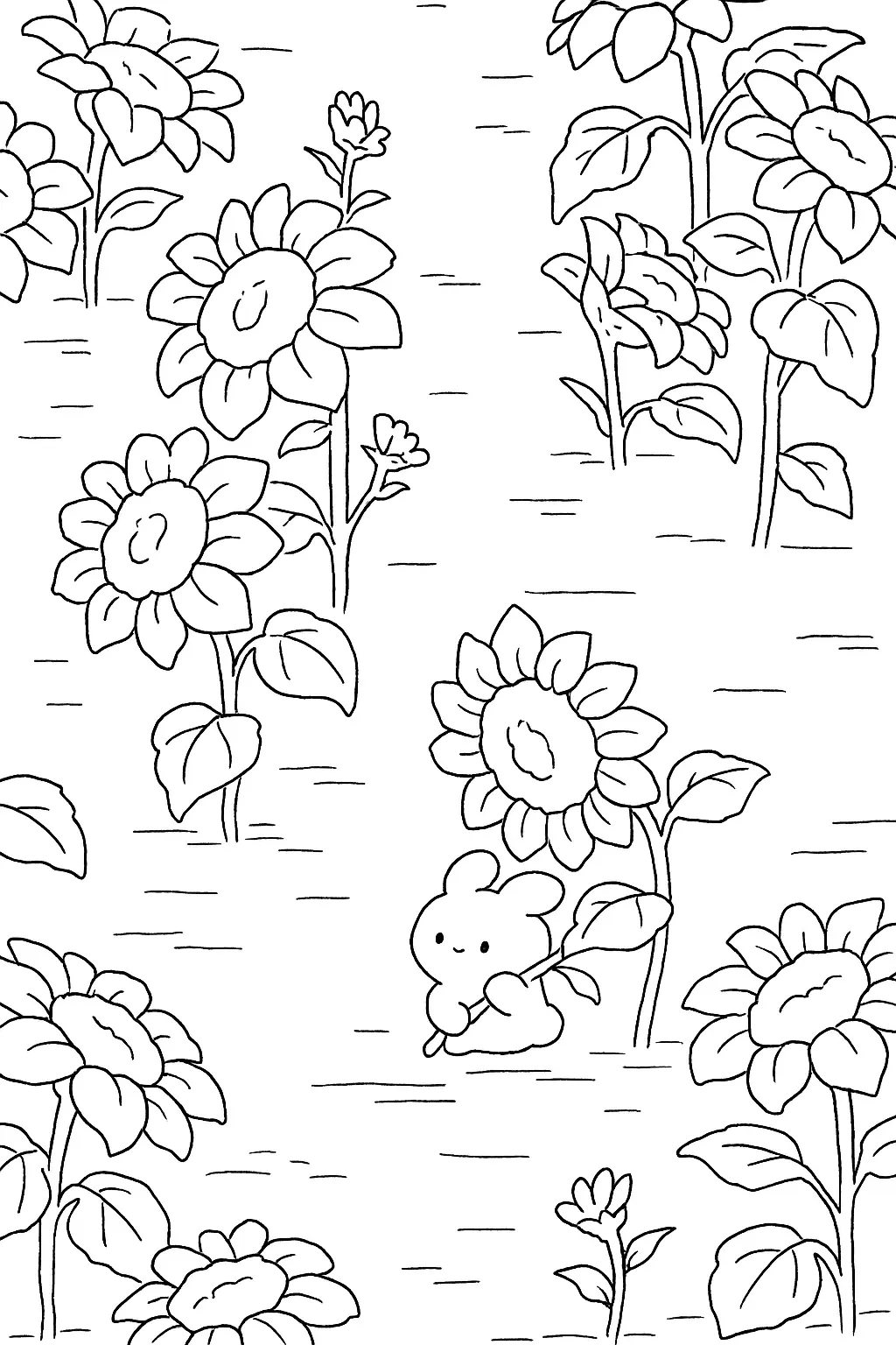 Sunflower Coloring Pages – 021
