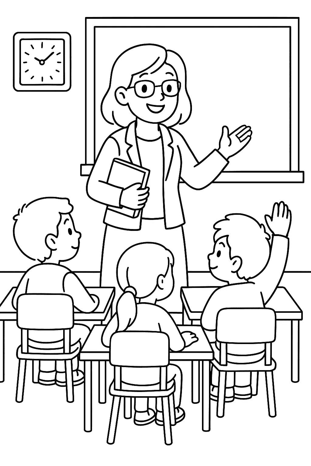 Teachers Coloring Pages – 007