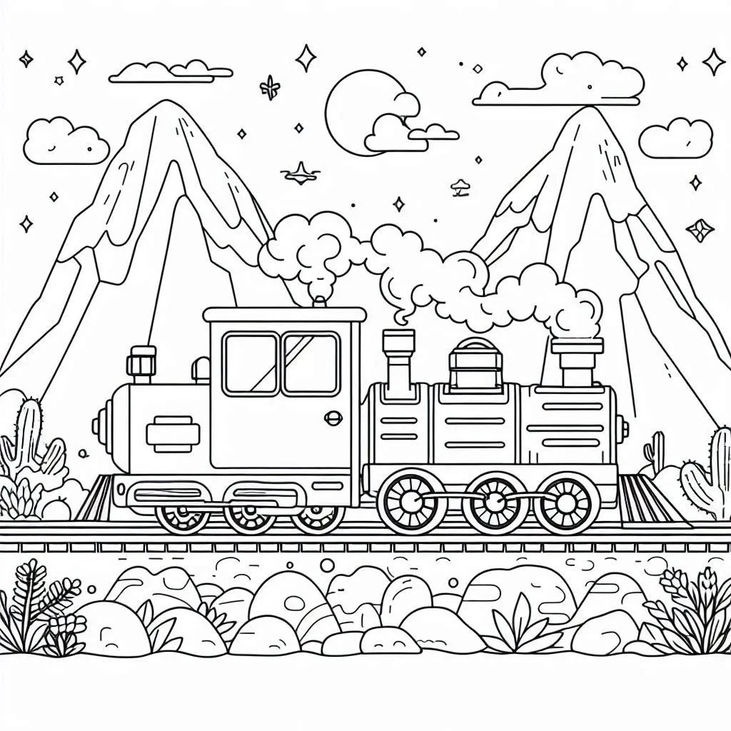 Train Coloring Pages – 009