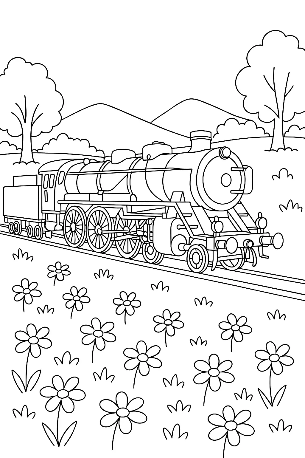 Train Coloring Pages – 025