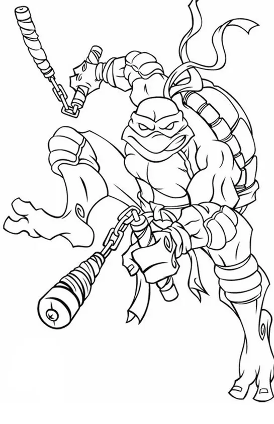 Turtles Ninja Coloring Pages – 012