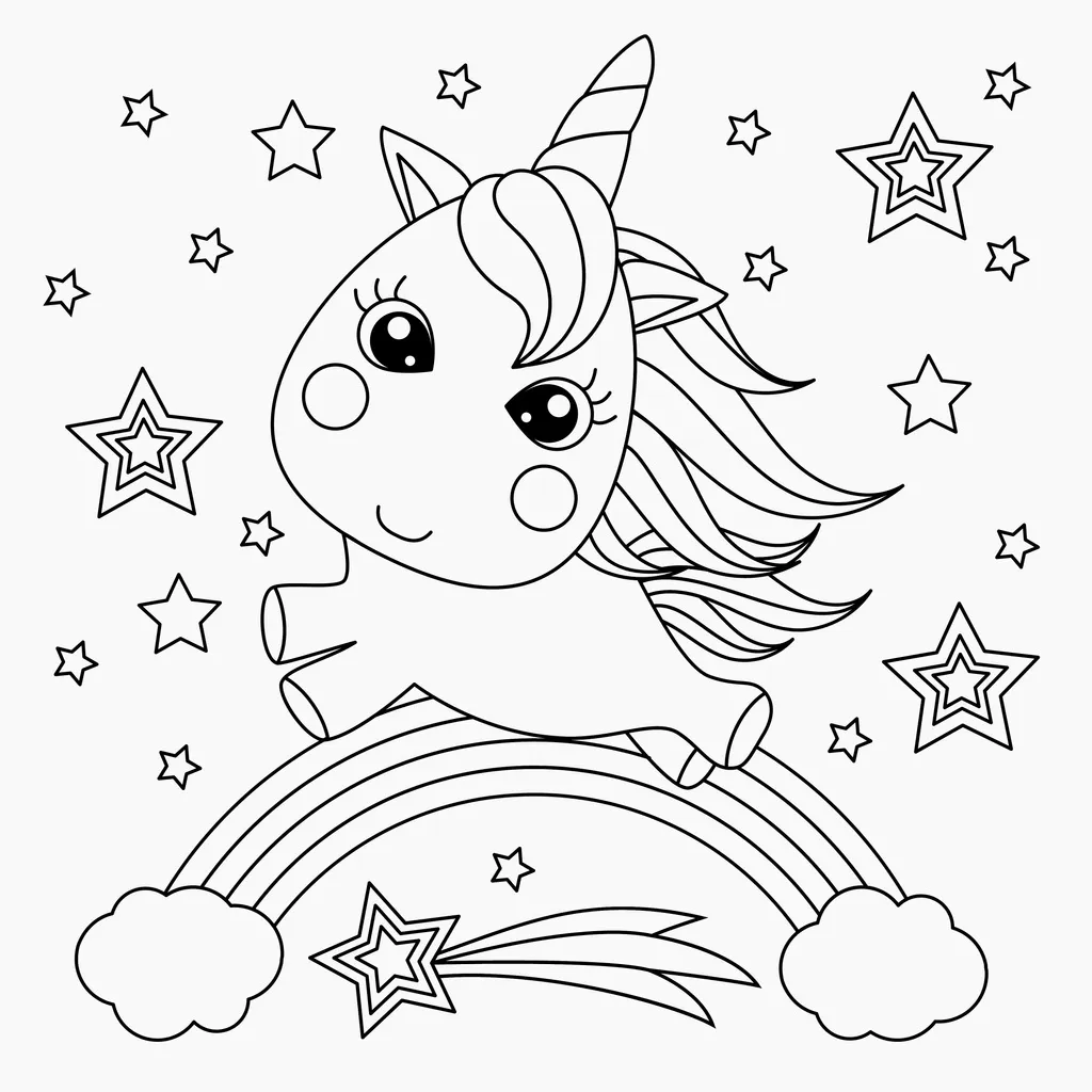 Unicorn Coloring Pages – 002