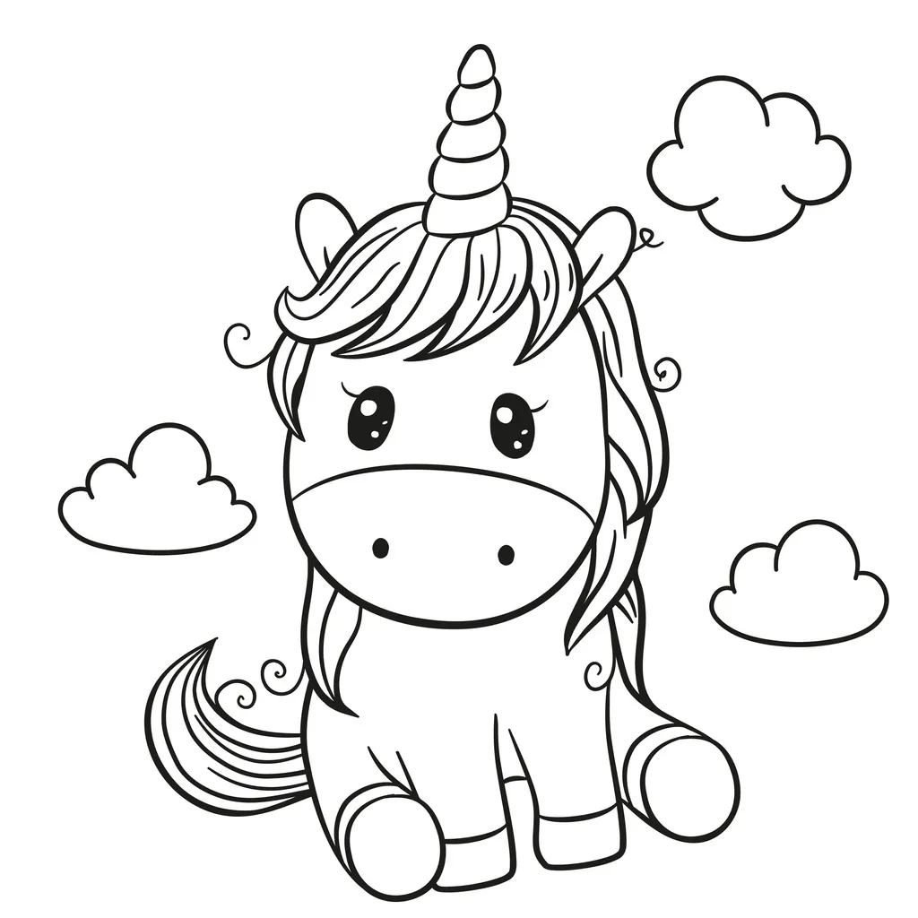 Unicorn Coloring Pages – 007