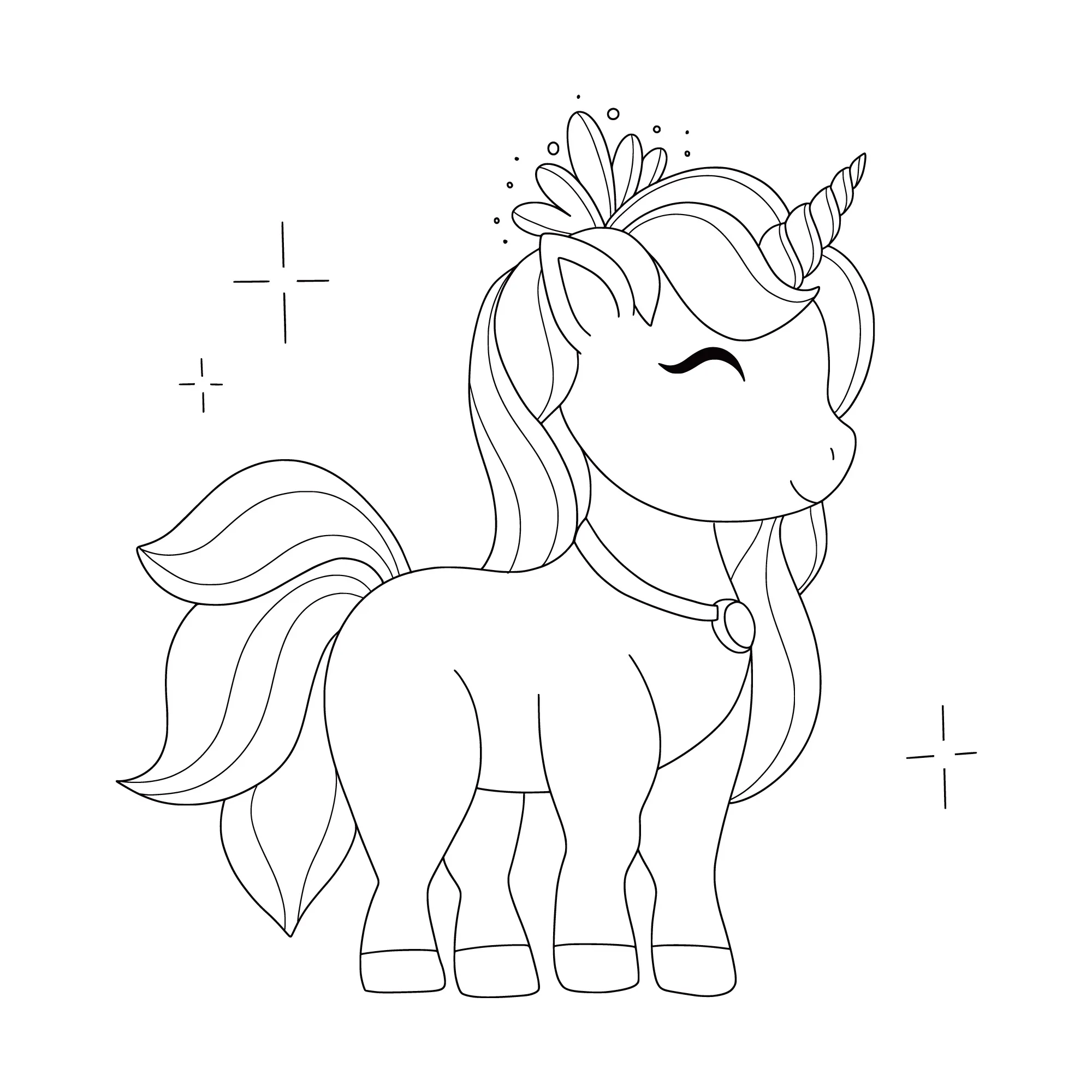 Unicorn Coloring Pages – 014