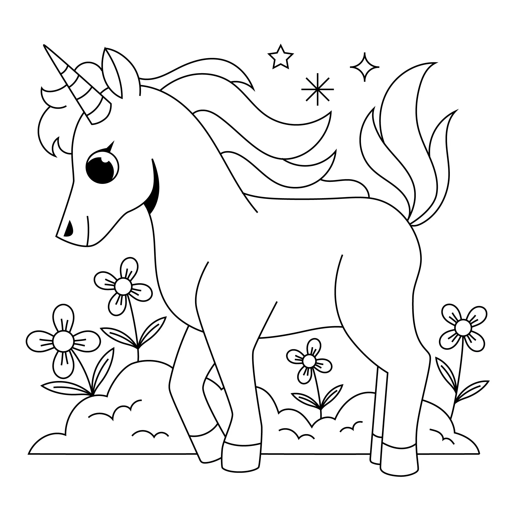 Unicorn Coloring Pages – 016