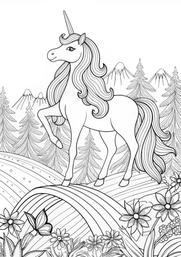 Unicorn Coloring Pages – 027